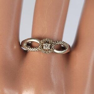Diamond & Sterling Engagement/Promise Ring